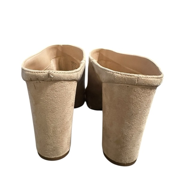 BP Gretta Blush Pink Faux Suede Slide Heel Sandals Size 10 - Picture 4 of 7